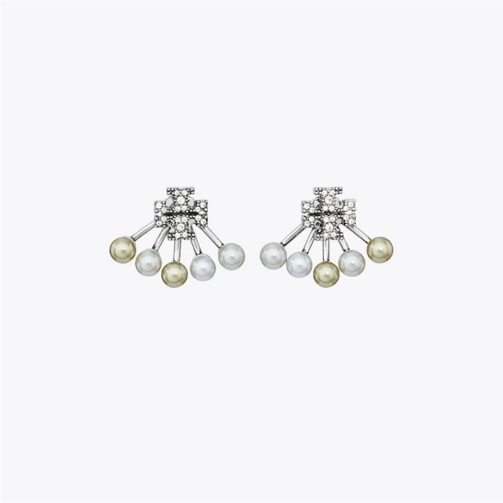 NWOT Tory Burch Moondance Pearl Front-Back Earrings